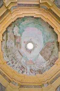 Sklepienie z perspektywą Sanktuarium z lotu ptaka autorstwa Enrico and Guidobono Bartolomeo Haffner
