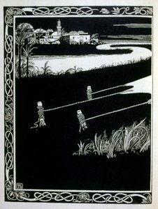 Enak przed Gemorre (Gomorra), z księgi Juda zilustrowanej przez Efraima Mojżesza Liliena (1874-1925). Lilian uważany jest za ojca ikonografii syjonistycznej, tworzonej w stylu Jugendstil (niemieckiej secesji). Zilustrował 