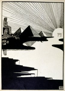 Święto Paschy, z księgi Juda z ilustracjami Efraima Mojżesza Liliena (1874-1925). Lilian uważany jest za ojca ikonografii syjonistycznej, tworzonej w stylu Jugendstil (niemieckiej secesji). Zilustrował tomik poezji biblijnej „Juda” (1900). autorstwa Ephraim Moses Lilien