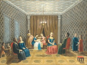 Scena egipska prawdopodobnie Mojżesz i Cyppora, 1865-80.