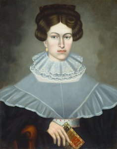 Kobieta trzymająca książkę, c. 1835.