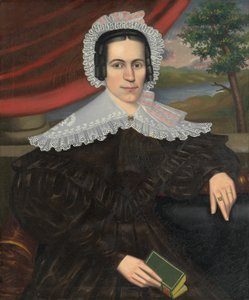 Kobieta z zieloną książką Louisa Gallond Cook, 1838.