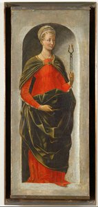 Święta Apollonia, prawa kolumna ołtarza świętego Wincentego Ferriera namalowana dla Bolonii przez Francesco Cossę, wykończona przez Ercole di Roberti ... autorstwa Ercole de Roberti