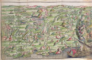Mapa Jerozolimy z „Pielgrzymki do Ziemi Świętej” Bernharda von Breydenbacha (1440-97)