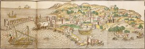 Panoramiczny widok na Rodos, 1486