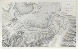 Mapa operacji armii amerykańskiej w Dolinie Meksyku w sierpniu i wrześniu 1847 r. podczas wojny meksykańsko-amerykańskiej. autorstwa Erhard Schieble