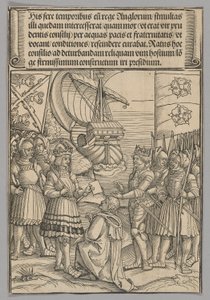 Maksymilian i Henryk VII z Anglii, tablica 11 ze Scen historycznych z życia cesarza Maksymiliana I z Łuku Triumfalnego