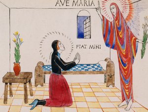 Zwiastowanie, ok. 1912 (akwarela na papierze) autorstwa Eric Gill