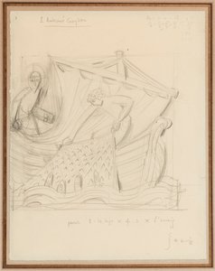 Chrystus i cudowny połów ryb, grudzień 1933 (ołówek na papierze) autorstwa Eric Gill