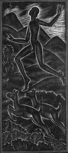 Fuge, moja ukochana za pieśń pieśni (W moim locie śpiewaj pieśni śpiewaków ku mojej rozkoszy) autorstwa Eric Gill