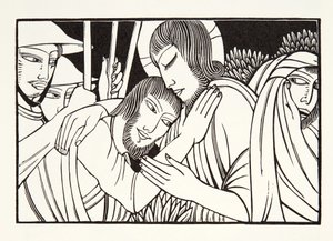 Pocałunek Judasza autorstwa Eric Gill