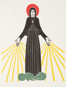Matka Boża z Lourdes autorstwa Eric Gill