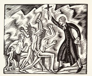 Atak, z Podróży i cierpienia księdza Jean de Brebeuf autorstwa Eric Gill