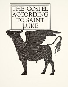 Czarne cielę św. Łukasza autorstwa Eric Gill