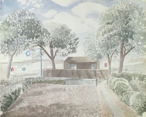 Lotnisko, ok. 1942 r. autorstwa Eric Ravilious