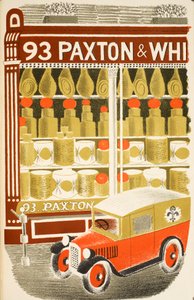 Cheesemonger, ilustracja z „High Street” J.M. Richardsa, wydrukowana przez Curwen Press, wyd. przez Życie na wsi, 1938 autorstwa Eric Ravilious