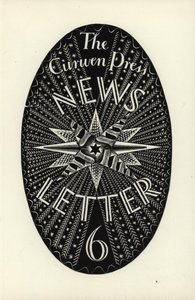 Projekt listu informacyjnego The Curwen Press, numer 6, 1934 (drewno) autorstwa Eric Ravilious