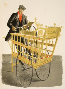 Szlifierka do noży, ilustracja z „High Street” J.M. Richardsa, wydrukowana przez Curwen Press, wyd. przez Życie na wsi, 1938 autorstwa Eric Ravilious