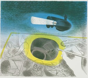 Seria okrętów podwodnych: litografia wprowadzająca autorstwa Eric Ravilious