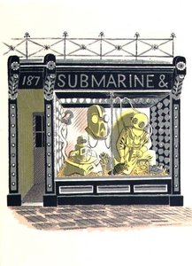 The Marine Suppliers, wydrukowane przez Curwen Press, z High Street, przez J.M. Richardsa, opublikowane przez Country Life, 1938 (zestaw 24) autorstwa Eric Ravilious