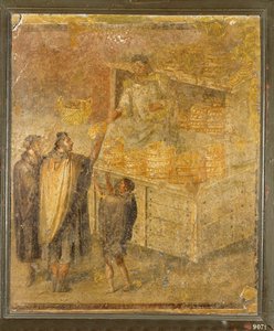 Stoisko piekarnicze oferujące świeże pieczywo i ciasta autorstwa Erich Lessing