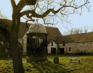 Dziedziniec Les Granges, Port Royal Des Champs, Francja (zdjęcie)