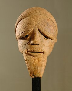 Głowa mężczyzny, rzeźba z Sokoto, Nigeria (terakota)