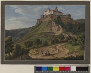 Widok na zamek Forchtenstein na Węgrzech autorstwa Erich Lessing