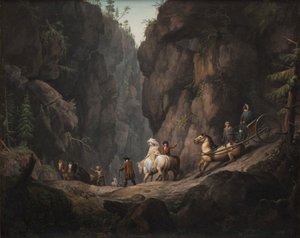 Przejście przez Krokkleven koło Ringerike w Norwegii