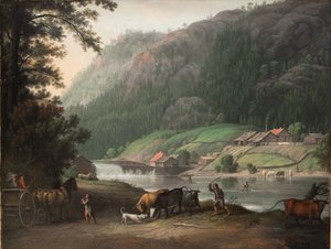 Tistedalen niedaleko Frederikshald w Norwegii autorstwa Erik Pauelsen