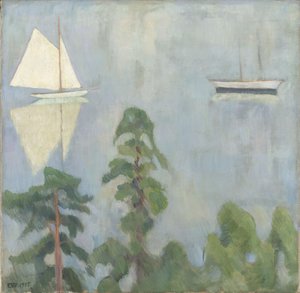 Odbicie lustrzane autorstwa Erik Theodor Werenskiold