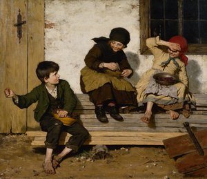 Bawiące się dzieci autorstwa Erik Theodor Werenskiold
