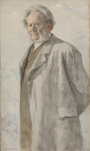 Portret Henrika Ibsena 1828-1906, 1895. autorstwa Erik Theodor Werenskiold