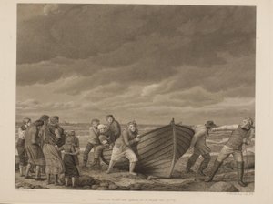 Rybacy z Hornbek ratują kapitana z unieruchomionego statku (A.1775)