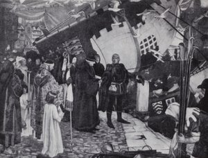 Urodzony we Włoszech angielski odkrywca John Cabot, który odkrył wybrzeże Ameryki Północnej autorstwa Ernest (after) Board