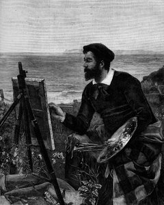 Portret malarza Ulysse Boutina (1838-1883). Grawer wg obrazu Ernesta Dueza (1843-1896). W „”The Illustrous World”” nr 1246 z 12 lutego