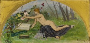 Szkic na Salon des Sciences w paryskim ratuszu: Botanika, między 1889 a 1892 (olej na płótnie)
