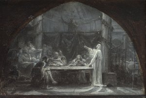 Szkice do kościoła Saint-Gervais-Saint-Protais, około 1863 (olej na płótnie) autorstwa Ernest Augustin Gendron