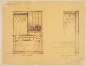 Projekt stelaża z angielskiego dębu, 1902 autorstwa Ernest Barnsley