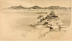 Fort Moultrie na miejscu starego fortu Sullivan autorstwa Ernest C. Peixotto