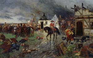 Wallenstein: Scena wojny trzydziestoletniej (olej na płótnie)