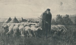 Pasterz z Pikardii, 1919 autorstwa Ernest George Beach