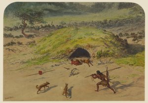 Scena prehistoryczna, 1871 autorstwa Ernest Henry Griset