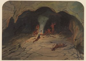 Scena prehistoryczna, 1871 autorstwa Ernest Henry Griset