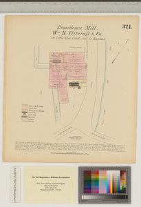 Providence Mill, Little Elk Creek, Maryland, Hexamer General Surveys autorstwa Ernest Hexamer