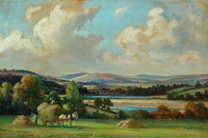 Sianokosy w Yorkshire (olej na płótnie) autorstwa Ernest Higgins Rigg