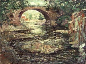 Stary Kamienny Most (olej na płótnie) autorstwa Ernest Lawson