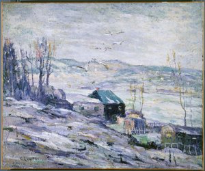 Wietrzny dzień, rzeka Bronx autorstwa Ernest Lawson
