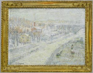 Zimowy krajobraz - Most Waszyngtona, ok. 1907-10 autorstwa Ernest Lawson