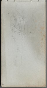 Szkicownik, strona 03: Studium postaci. autorstwa Jean Louis Ernest Meissonier